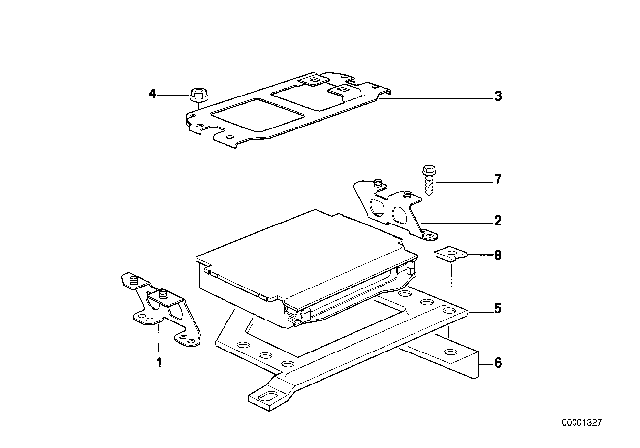 1991 BMW 318is Bracket, Control Unit Diagram