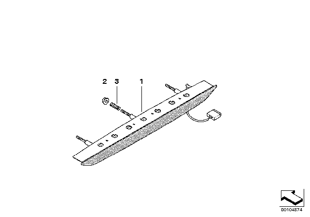 2006 BMW Z4 Third Stoplamp Diagram for 63256917378