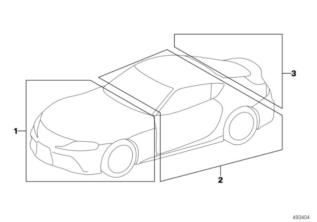 2020 BMW M8 Labels Diagram 1