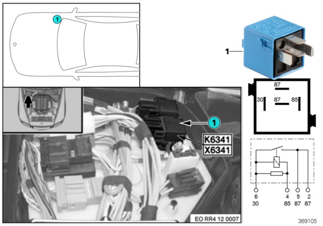 2011 BMW 760Li Relay, Load Removal, Ignition / Inject. Diagram