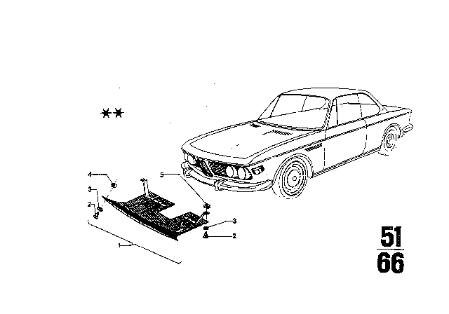 1970 BMW 2800CS Underride Protection Diagram