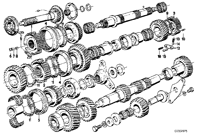 1989 BMW 635CSi Gearset Parts (Getrag 265/6) Diagram 2