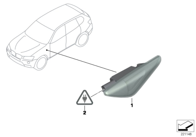 2011 BMW X3 Indicators Front / Side Diagram