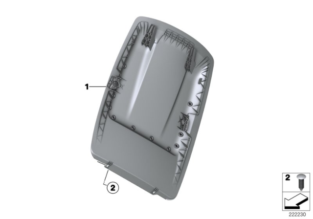 2014 BMW X3 Set, Front, Backrest Trims Diagram