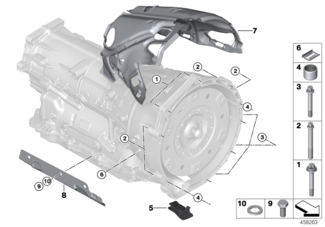 2017 BMW 430i Transmission Mounting Diagram