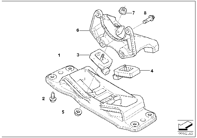 2006 BMW 525i Gearbox Suspension Diagram