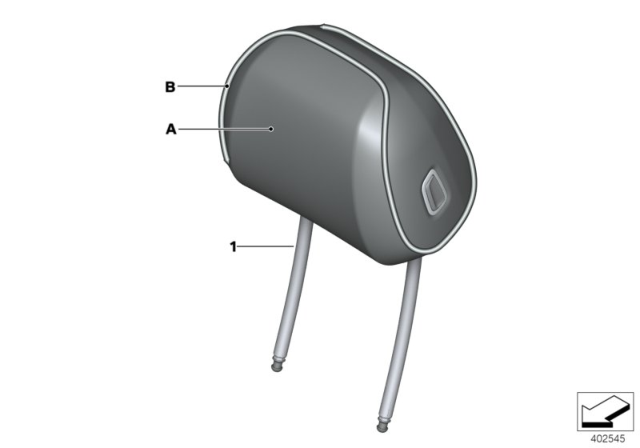 2018 BMW X5 Individual Headrest Diagram 1