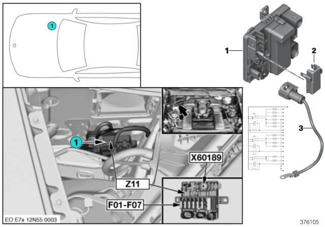 2011 BMW X6 Integrated Supply Module Diagram