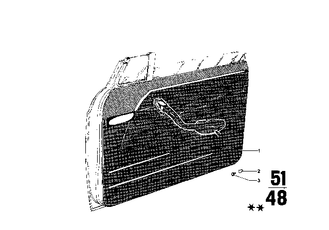 1969 BMW 2002 Door Trim Panel Diagram 1