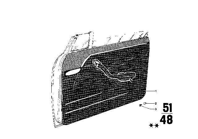 1970 BMW 1602 Door Trim Panel Left Diagram for 51411816861