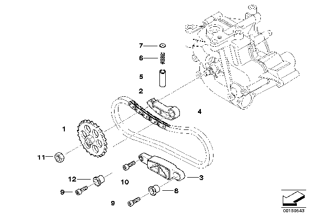 2006 BMW M6 Chain Diagram for 11417834264