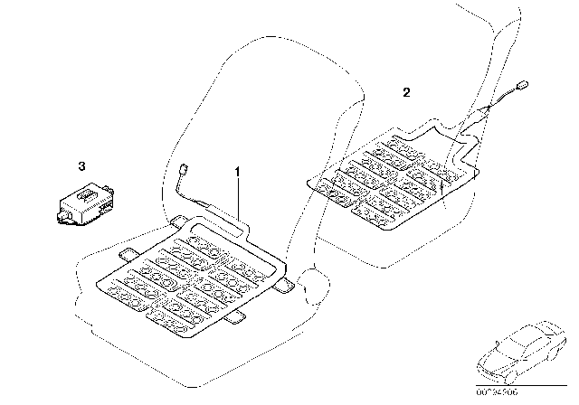 2002 BMW 745Li Electrical Component Seat Occupancy Detection Diagram