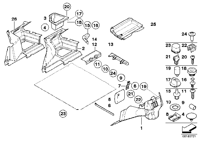 1997 BMW Z3 Lateral Trim Panel Diagram 2