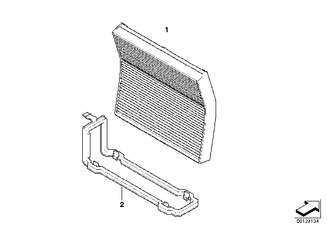 2008 BMW Z4 Microfilter / Activated Carbon Container Diagram