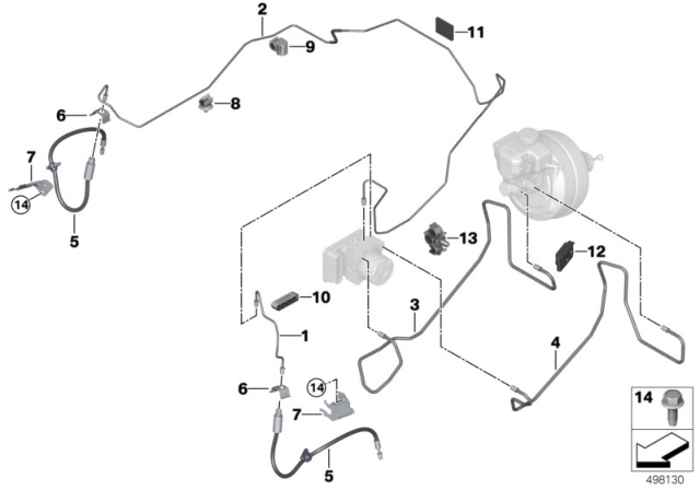 2020 BMW M340i BRACKET FOR BRAKE HOSE, FRON Diagram for 34306877744