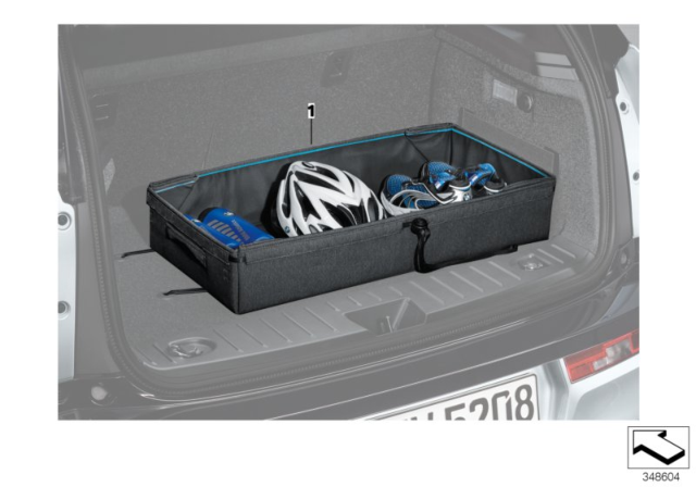 2015 BMW i3 Luggage Compartment Protection, Foldable Diagram