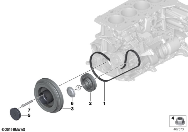 2019 BMW 530e Covering Cap Diagram for 11238518985