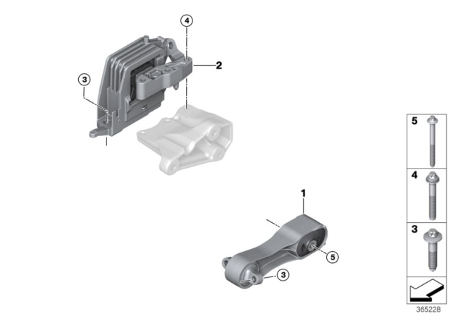 2019 BMW X1 Engine Suspension Diagram