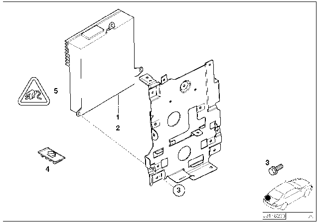 2003 BMW X5 Amplifier Hifi System Diagram for 65128379376