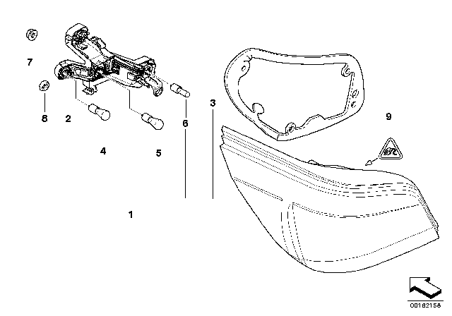 2010 BMW M5 Rear Light Diagram 1