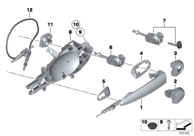 2013 BMW X1 Lock Cylinder Left Diagram for 51212993145