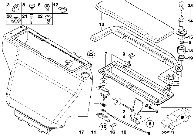 2003 BMW Z8 Cover, Oddments Box, Rear Diagram for 51477007766