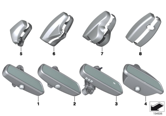 2014 BMW X1 Interior Mirror Diagram