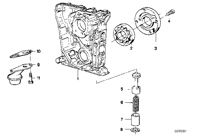 1991 BMW 318i Gasket Asbestos Free Diagram for 11411715116