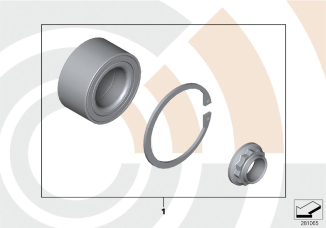 2001 BMW Z8 Kit, Wheel Bearing, Rear / Value Line Diagram