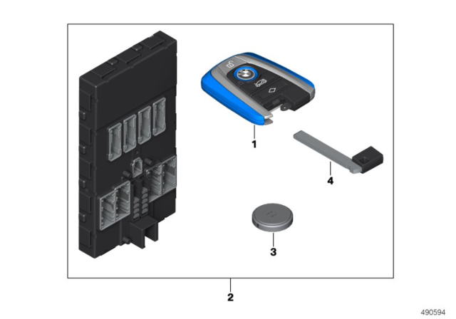 2016 BMW i8 Radio Remote Control Diagram for 66126805982