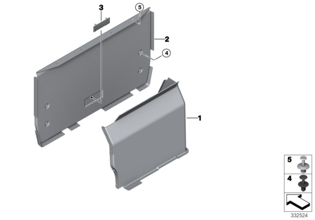 2016 BMW ActiveHybrid 5 Trim Panel, Rear Trunk / Trunk Lid Diagram 3