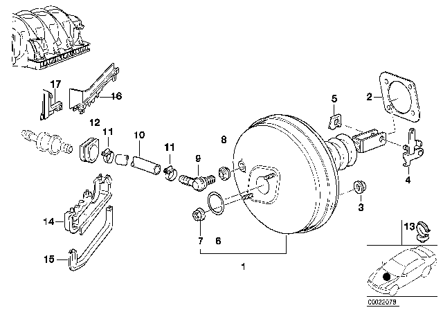 2000 BMW 750iL Power Brake Unit Depression Diagram