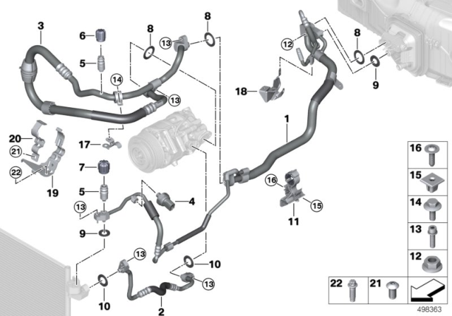 2020 BMW 750i xDrive SUCTION PIPE EVAPORATOR-COMP Diagram for 64539490960