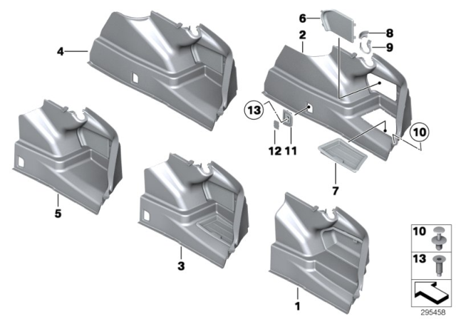 2015 BMW 750i Trunk Trim Panel Diagram 1