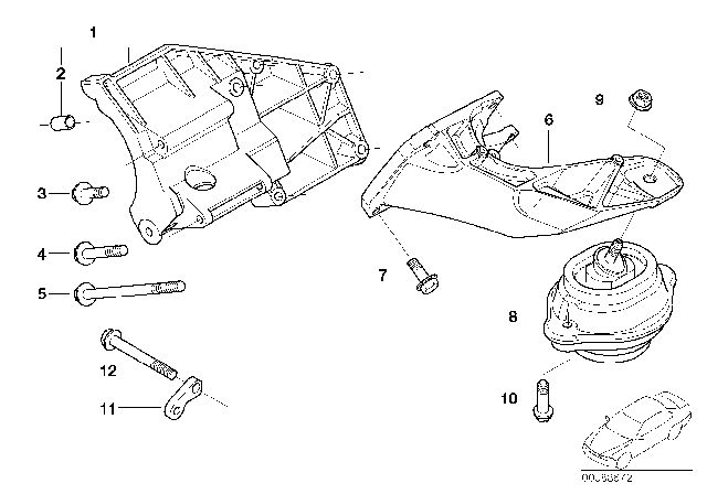 2000 BMW X5 Engine Suspension Diagram