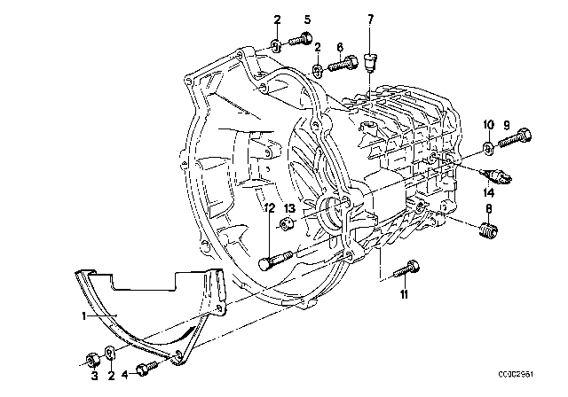 1983 BMW 320i Transmission Mounting Diagram 2