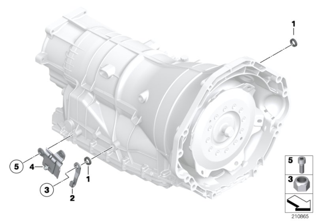 2011 BMW 750Li xDrive Gearshift Parts (GA6HP26Z) Diagram 1