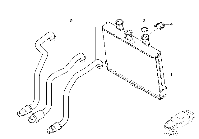 2005 BMW 760Li Heater Radiator Diagram for 64116906270