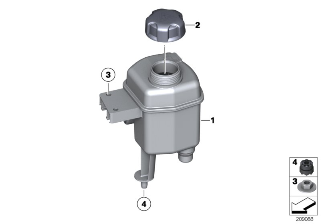 2011 BMW X6 Expansion Tank, Intercooler Diagram