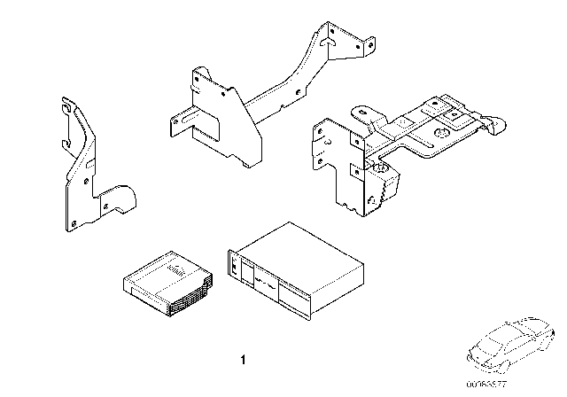 2007 BMW 750i Retrofit Kit, CD-Changer Diagram