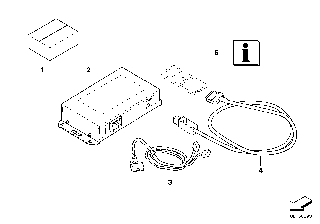 2011 BMW 135i iPod Connection Retrofit Kit Diagram 2