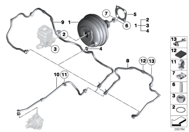 2011 BMW 528i Vacuum Pipe Diagram for 11667576785