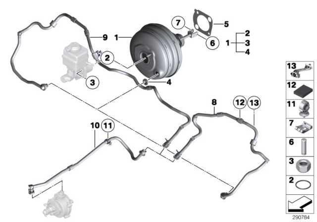 2011 BMW 528i Power Brake Unit Depression Diagram