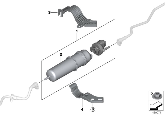 2018 BMW 540d xDrive Fuel Strainer With Heating Diagram