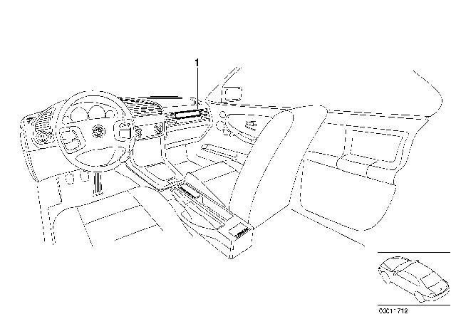 1992 BMW 325i Individual Wood Cover For Glove Box Diagram