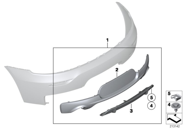 2016 BMW Z4 Retrofit, Sport Diffuser Diagram