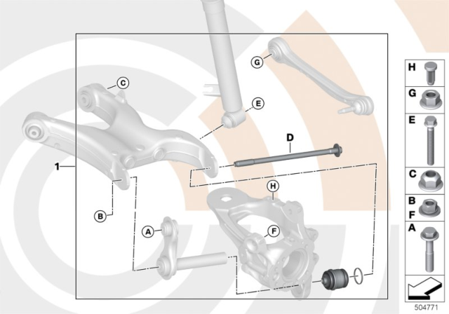 2016 BMW X6 Repair Kit, Ball Joint Diagram 2