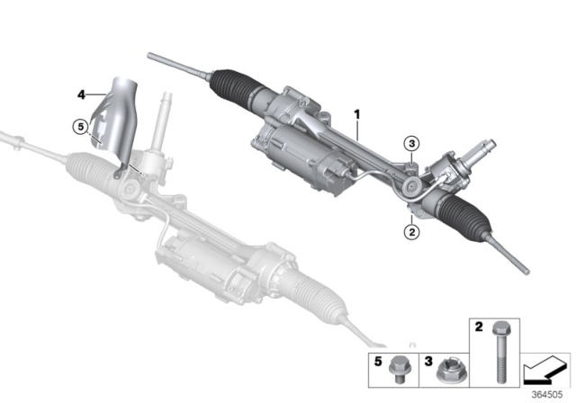 2017 BMW M4 Steering Gear, Electric Diagram for 32107854808