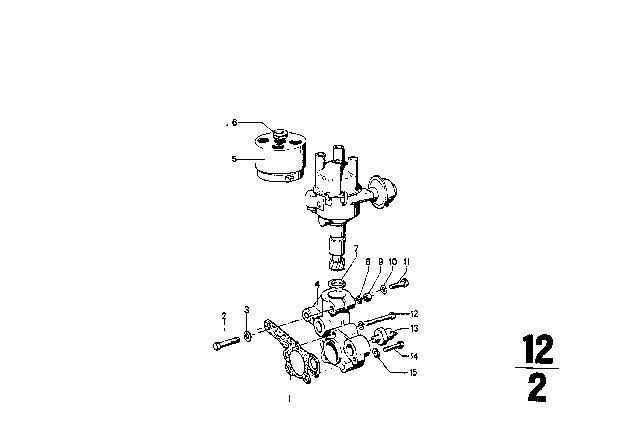 1969 BMW 2002 Distributor Diagram 2