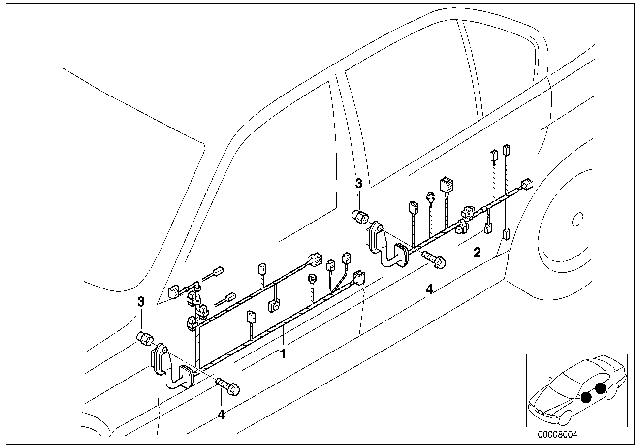 2006 BMW 550i Wiring Drivers Side Diagram for 61126966548